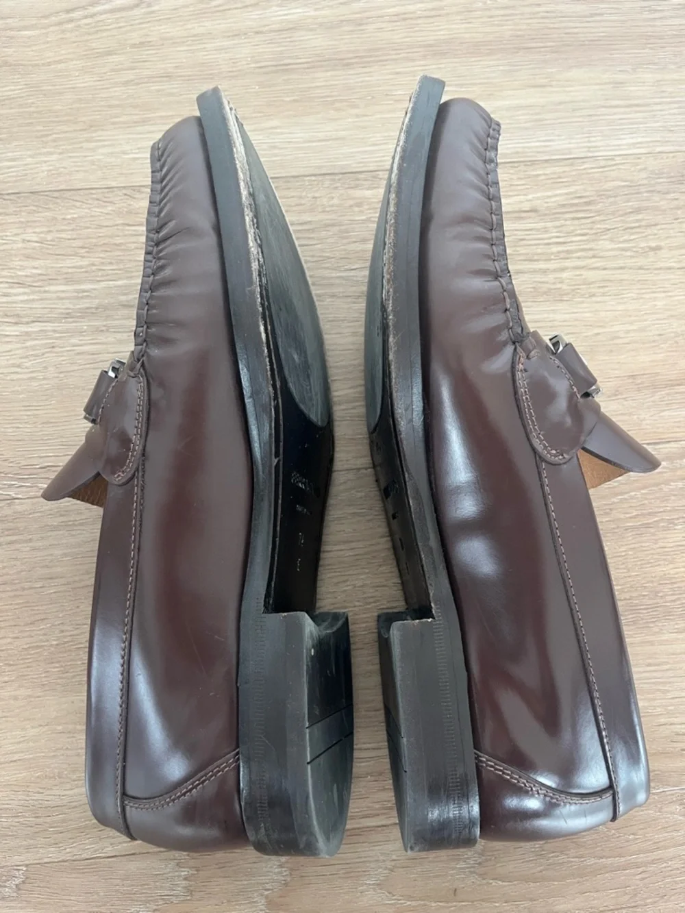 Salvatore Ferragamo Brown Gancini Bit Leather Loafers Mens 7.5 E (Wide)